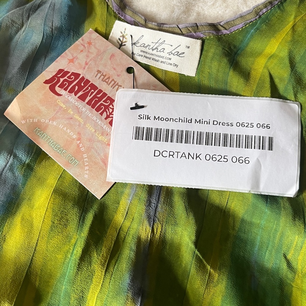 KANTHA BAE SILK Moonchild Mini Dress Reversible Free Size - Picture 9 of 14